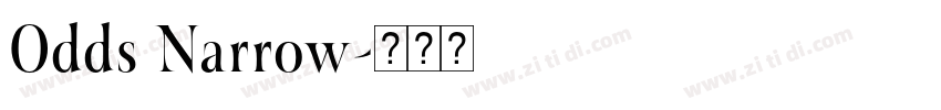 Odds Narrow字体转换